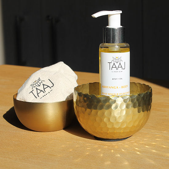 Kit minceur : Huile minceur et gant Garshan en soie brute