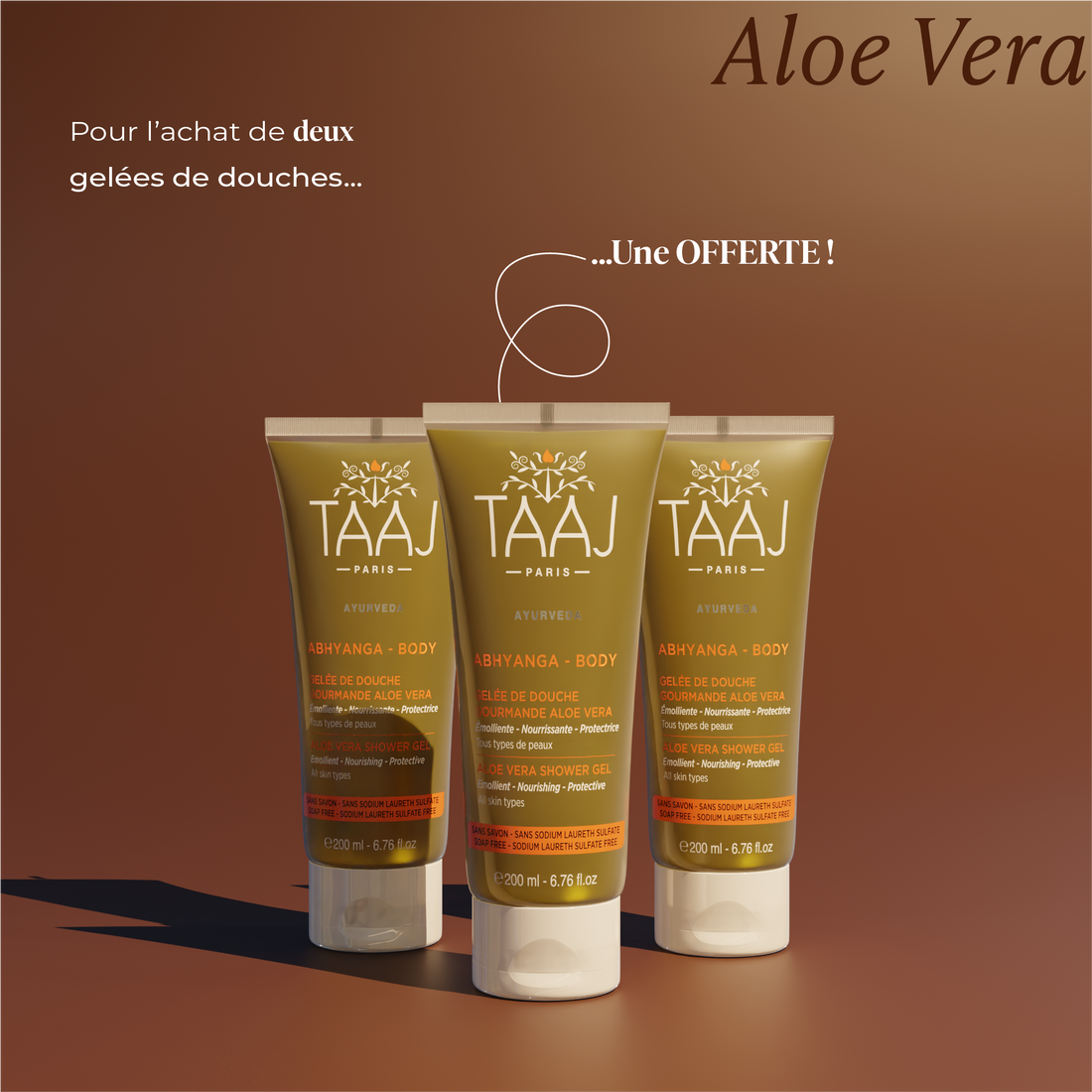 Trio Gelées de douche gourmande aloe vera
