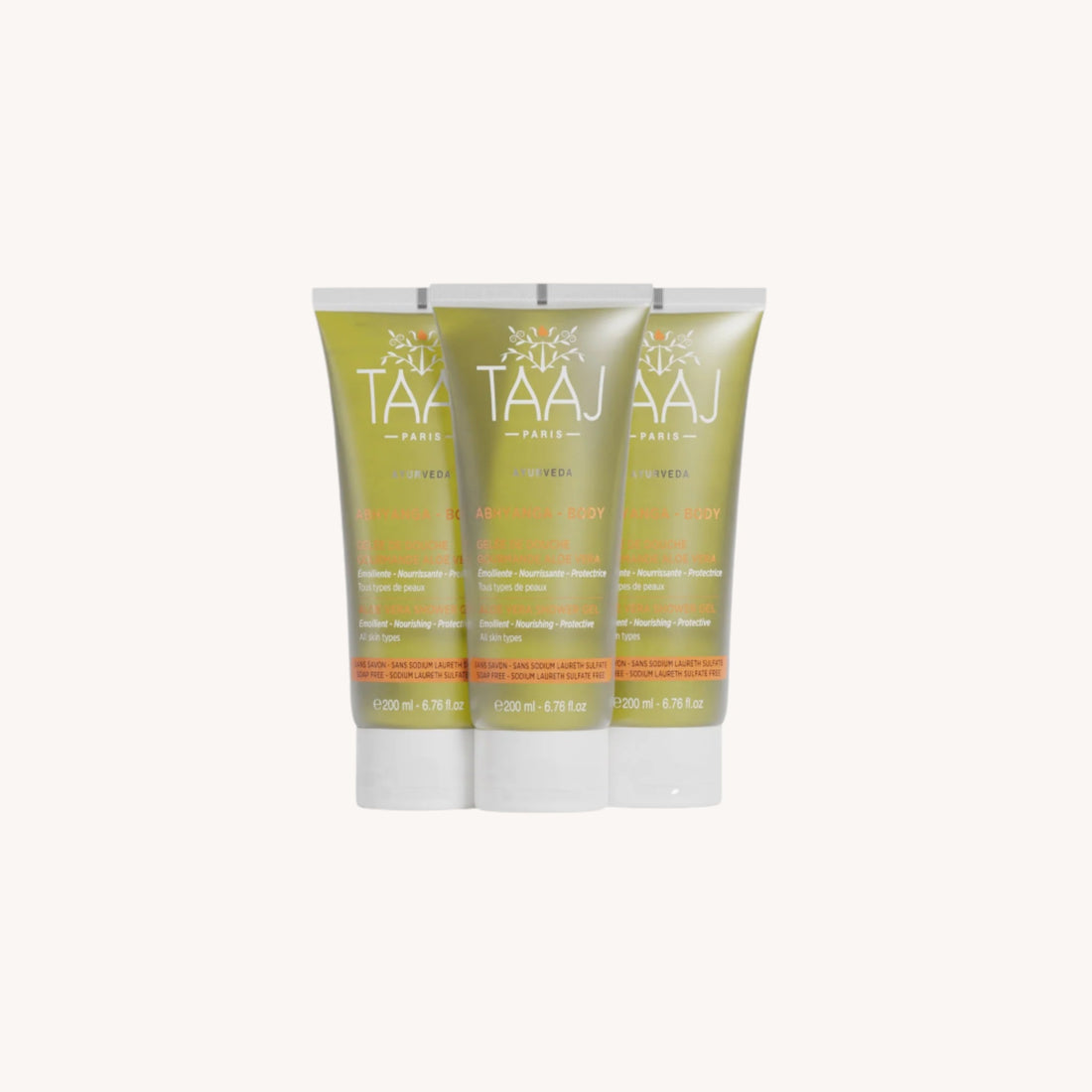 Trio Gelées de douche gourmande aloe vera - TAAJ PARIS