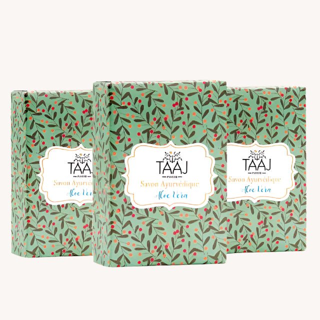 Trio Savons ayurvédique aloe vera - TAAJ PARIS