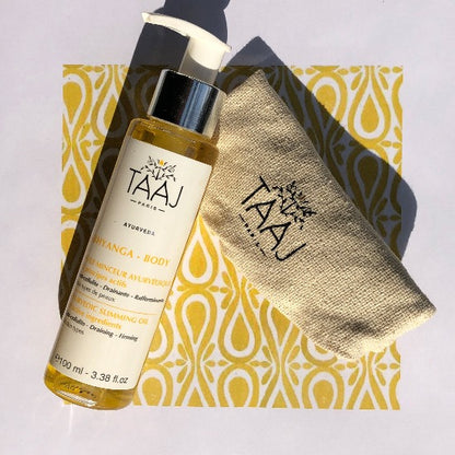 Kit minceur : Huile minceur et gant Garshan en soie brute